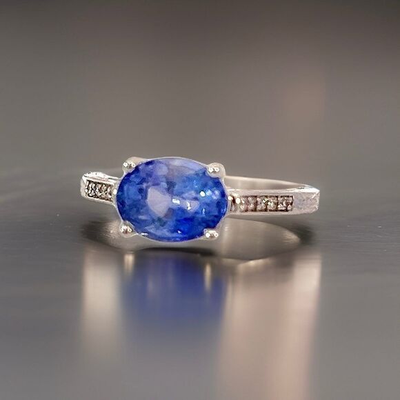 Natural Sapphire Diamond Ring 6.5 14k W Gold 2.36 TCW Certified $3,950 310592 - Picture 13 of 16